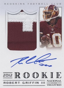 2012 Panini National Treasures Football Rookie Signature Materials 302 Robert Griffin III