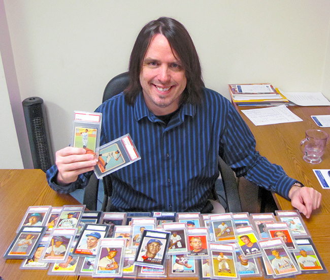 Bob Snyder with Vintage Baseball Cards 