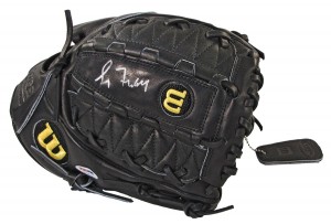 Greg Maddux Autographed Authentic Black Baseball Glove (PSA) 