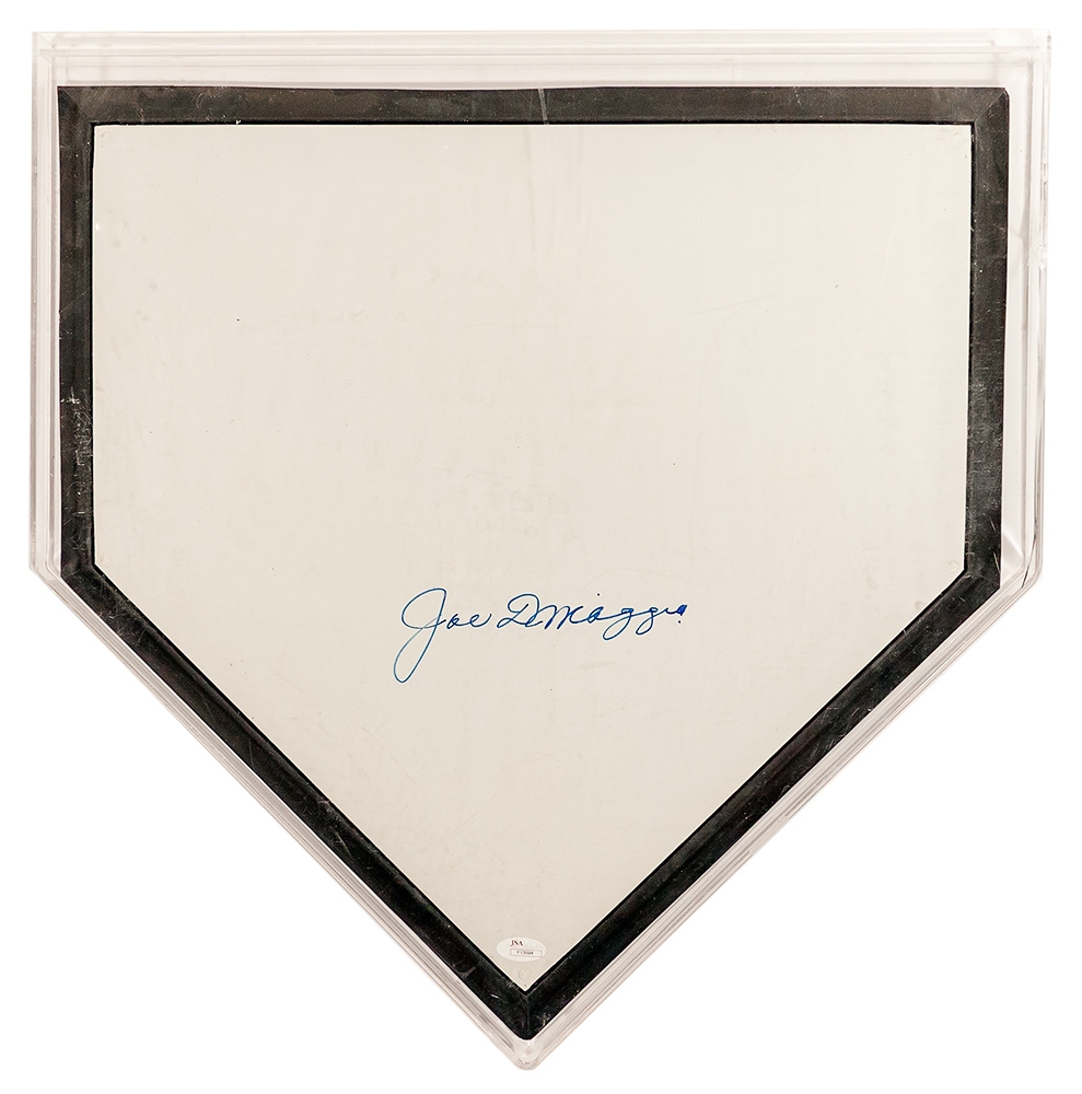 Joe DiMaggio Autographed Home Plate