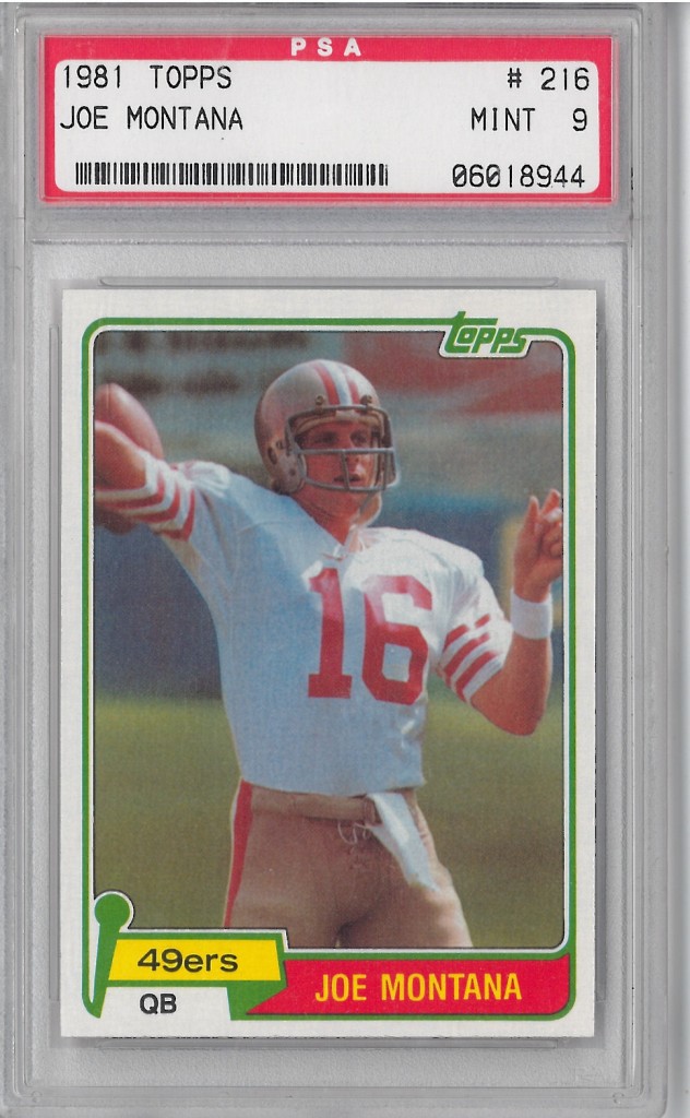 1981 Topps Joe Montana RC PSA 9