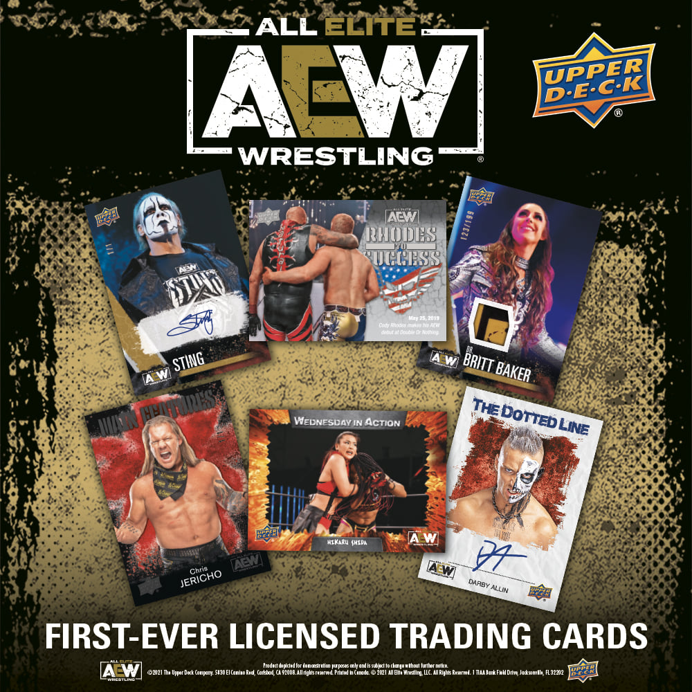 Signed Chris Jericho AEW Wrestling Card with AEW Upper Deck Wrestling